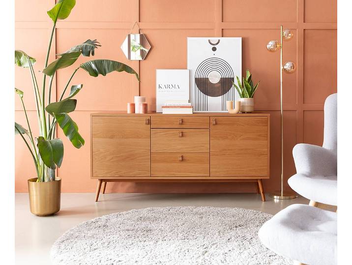 Sideboard 150 x 75 x 40cm Braun/Braun