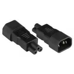 Alcasa PA-1405S Netzstecker-Adapter C14 C5 Schwarz