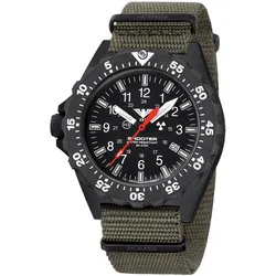 KHS SH2HC.NSGO Herrenuhr Quarz Shooter MKII mit Natoband Olivgrün