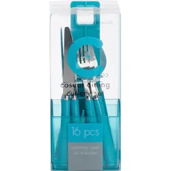 Flamefield Aqua Granite Cutlery Set Besteckset 16-teilig blau