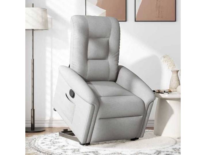 SARA@Fauteuil - Levage électrique - accoudoirs - inclinable gris nuage tissu HO28699