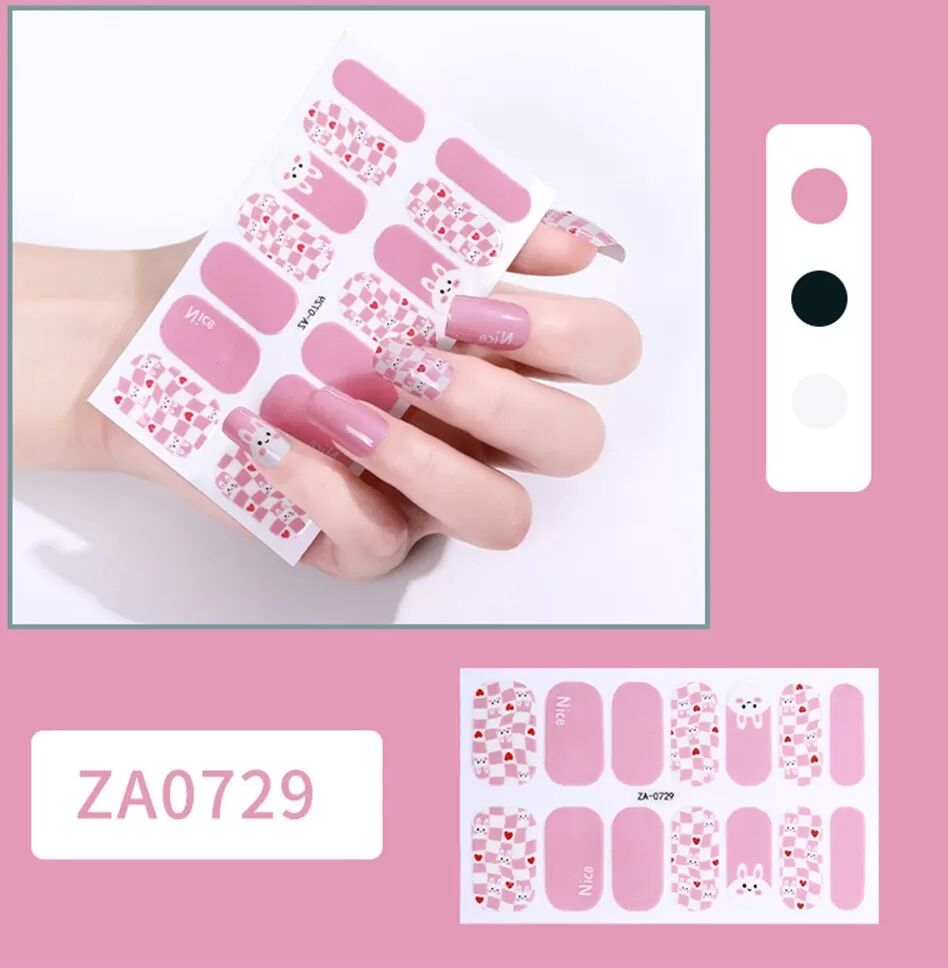 INF 10 Blatt Nagelsticker Set - Selbstklebende Nagel Wraps mit Nagelfeile
