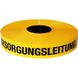 Kelmaplast, Klebeband, Trassen-Warnband 250 m Acht. Versorgungsleitung gelb