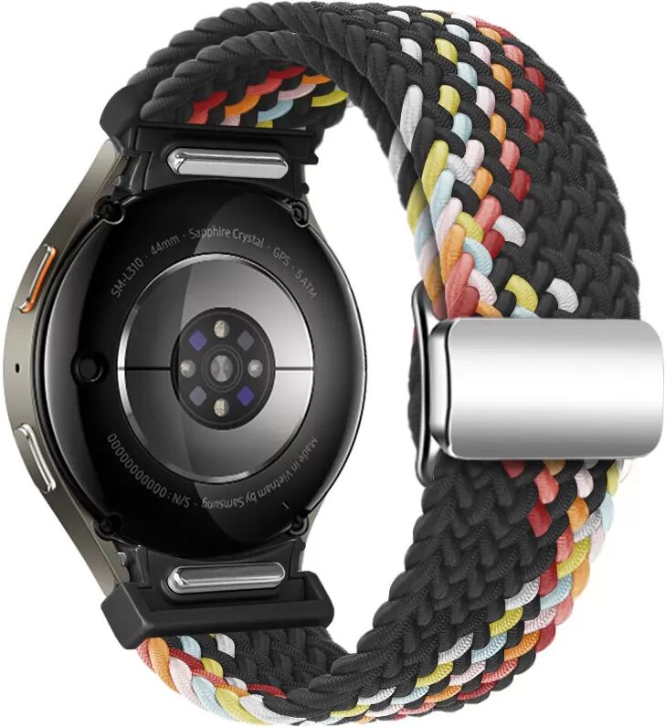 INF Nylon-Uhrenarmband für Samsung Watch 7 - Schwarz Regenbogen