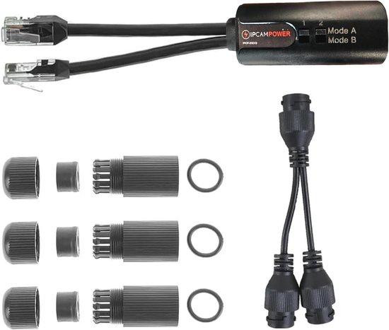 POE Combiner Splitter Adapter voor 2 IP Camera's op 1 Kabel