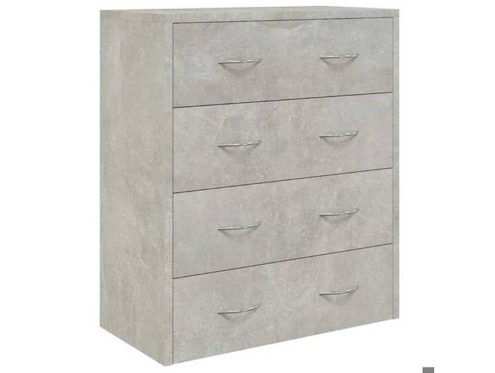 Gris Buffet & bahut contemporain，Buffet avec 4 tiroirs 60x30 5x71 cm Gris béton FR&25