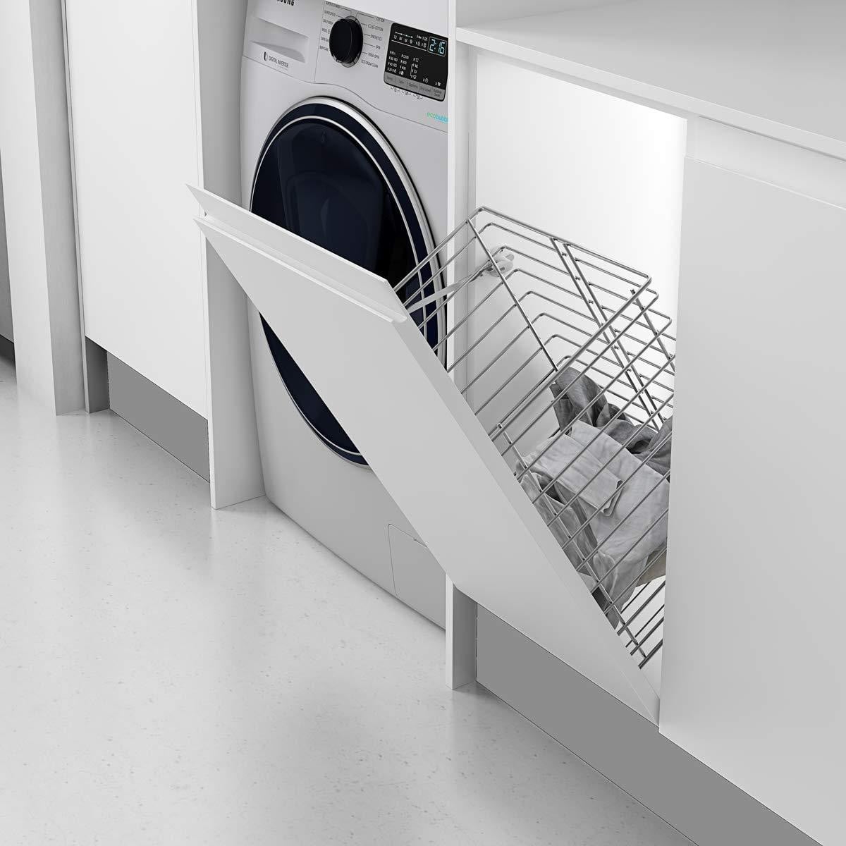 Opvouwbare metalen wasmand voor keuken en badkamer, breedte: 40 cm
