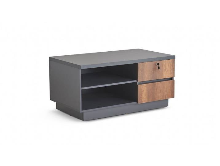 Xlmoebel Sideboard Grau Braun Modernes Rechteckiges Möbel für das Arbeitszimmer, Made in Europa