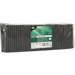 PAPSTAR Cocktail-Strohhalme pure schwarz