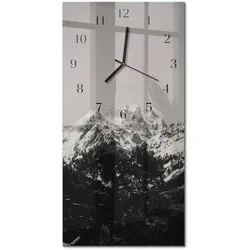 WANDUHR aus Glas 30x60 cm - Gebirge
