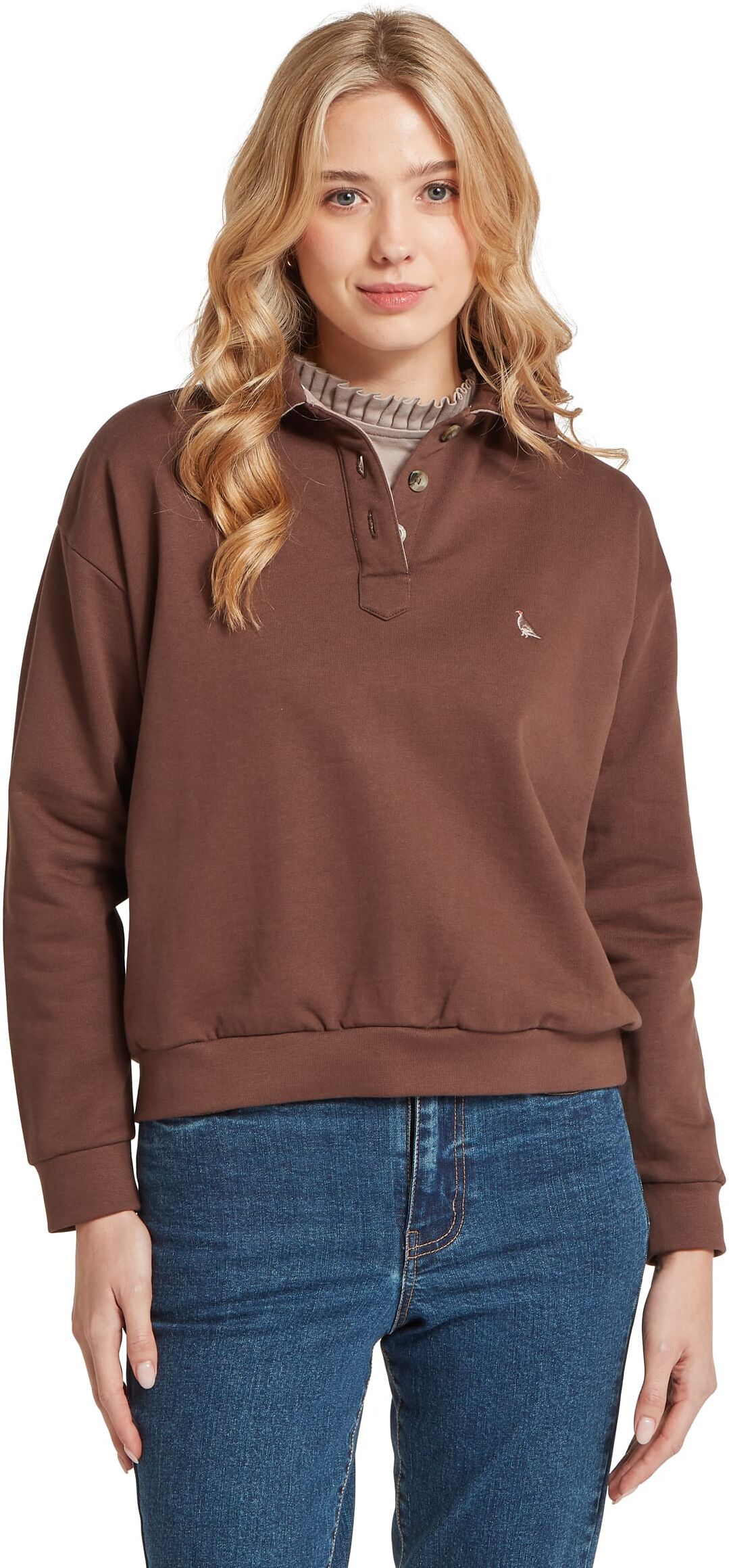 Schöffel Country Women's Horseley Rugby Sweatshirt - Brown - Size UK8 - Women
