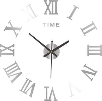 Uplift Essentials 3D Acrylic DIY Wall Clock slivery