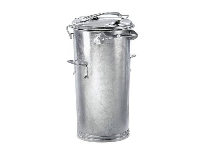 kaiserkraft System Mülltonne Stahl, Volumen 50 l, HxØ 670 x 330 mm, feuerverzinkt