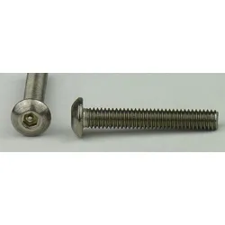 Flachrundkopf-Sicherheitsschrauben Innensechskant - PIN 6 met. Schrauben Edelstahl A2 M 10x75
