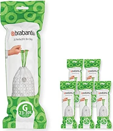 Brabantia PerfectFit Beutel - 23-30 Liter (G) - 120 Stück 6x20, 120 Stk