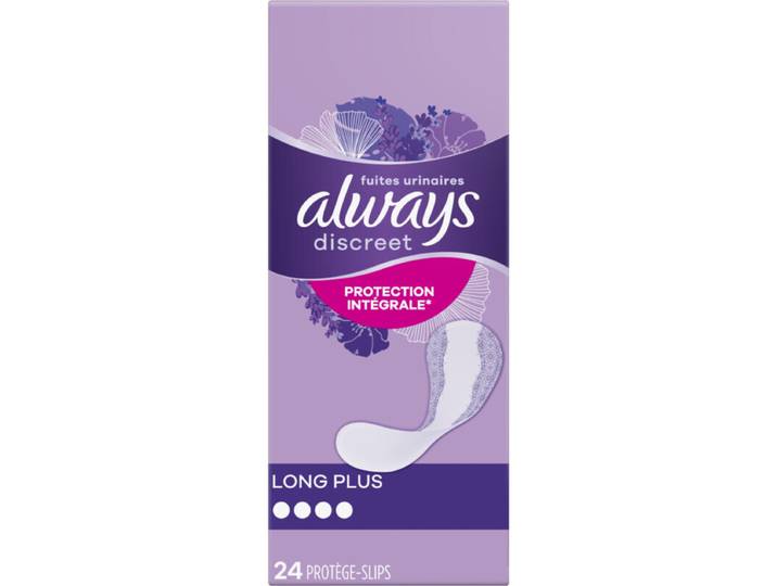 Always Discreet inlegkruisjes voor urineverlies, extra lang, 24 stuks