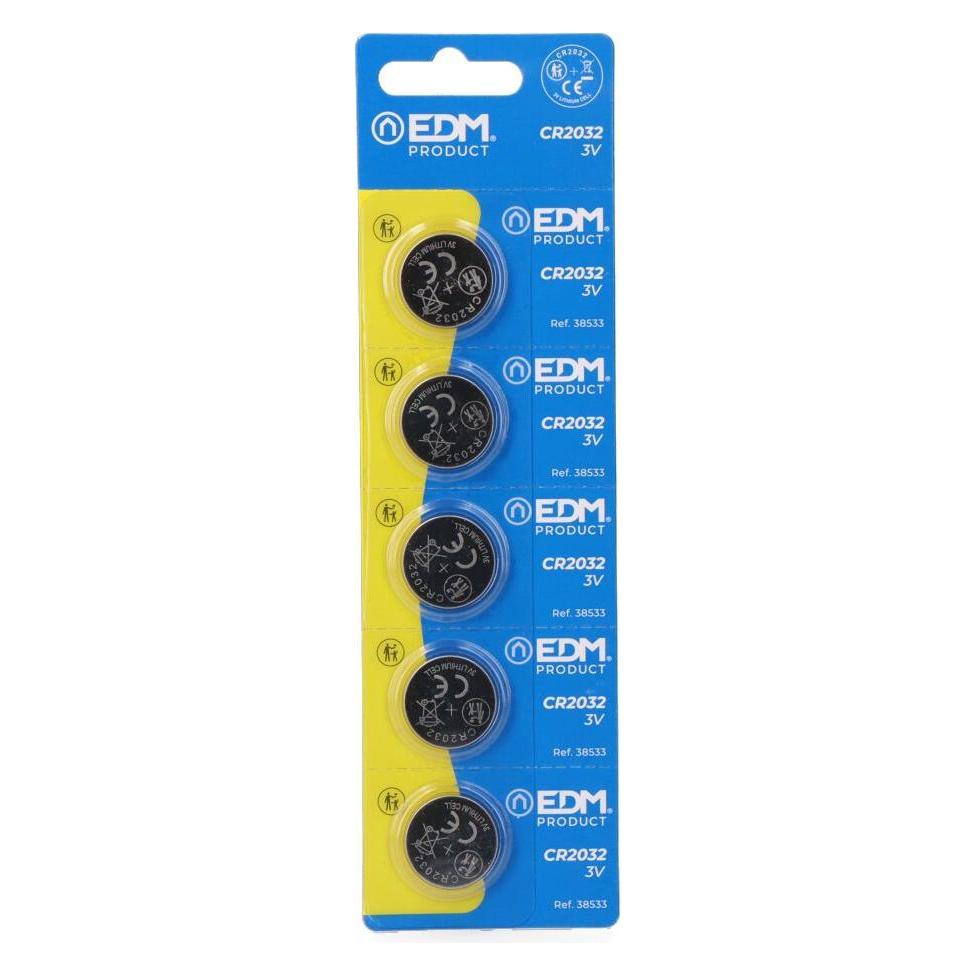 EDM Lithium battery max-pro cr2032 3 v ø20,0 x 3,2 mm blister 5 uts (5 Stk., CR2032) (65399890)