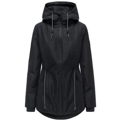 Outdoorjacke NAVAHOO "Blumentanz 14", Damen, Gr. L (40), schwarz, Obermaterial: 100% Polyester. Innenfutter: 100% Polyester. Ärmelfutter: 100% Polyester, tailliert hüftbedeckend, hoch geschlossener Ausschnitt, Ärmel ohne Ärmelschlitz...