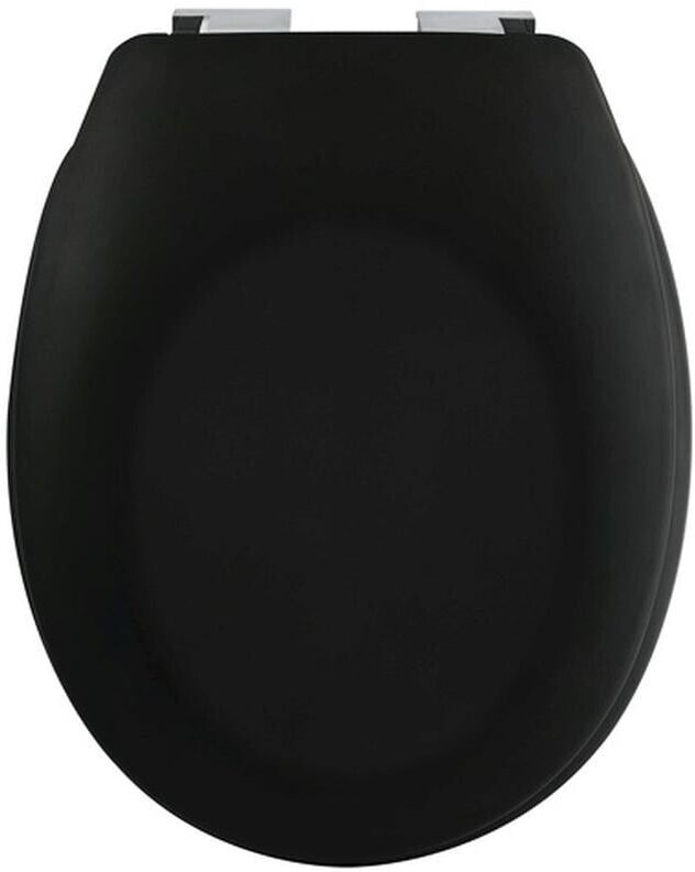 WC-Sitz SPIRELLA "Neela, Schwarz matt", schwarz, B:37,3cm L:45,5cm, Kunststoff, WC-Sitze, WC-Sitz schwarz Einheitsgröße