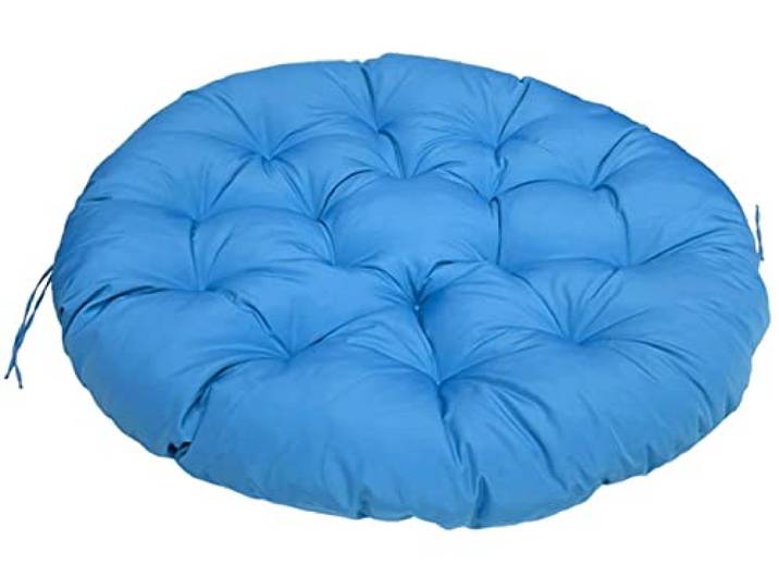 ZTGL Polster für Papasansessel, Rund Durchmesser 80-180 cm Dicke Wasserdicht Outdoor/Indoor, Bodenkissen Kissen für Gartenmöbel, Großer Sitzauflage Auflage für Papasan,Blau,180x180cm
