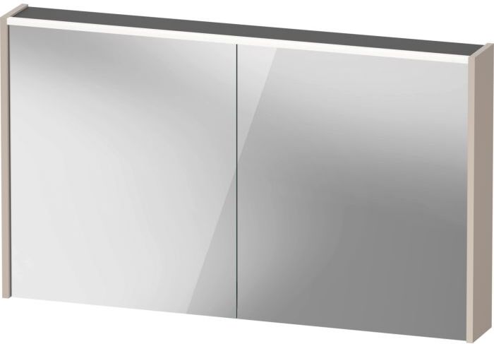 Duravit D-Code Spiegelschrank Verspiegelt DC7108091912000 1200x700x148, Taupe Matt, Steckdose J, LED Beleuchtung