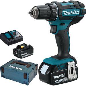 Makita Akku-Bohrschrauber DDF482RFJ, 18 V / 3,0 Ah, mit 2 Akkus, Ladegerät und Koffer