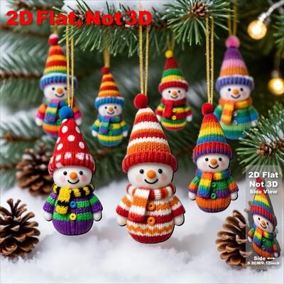 Uplift Treasures 16pcs Wooden Snowman Christmas Tree Hanging Ornaments Set 16pcs Wooden Snowman Christmas Tree Hanging Ornaments Set