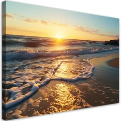 WANDBILD sonnenuntergang am strand