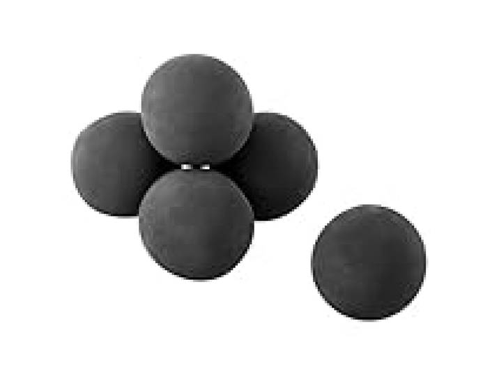 VEVOR Boules en Céramique pour Cheminée à Gaz, Lot de 6, Pierres de Lave Rondes 12,5 cm, Pierres Décoratives Réutilisables pour Foyer Gaz Propane, Brasero Intérieur Extérieur, Cour, Terrasse, Camping