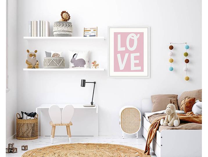 Tableau déco Love 43 x 53cm Multicolore