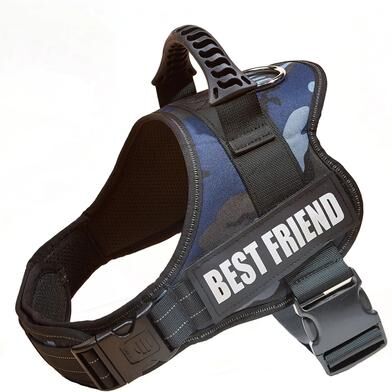 Uplift Treasures Adjustable Nylon Dog Harness With Custom ID Tag 14 xxl