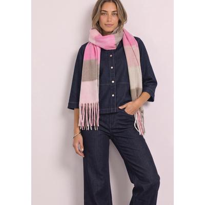 Schal STREET ONE, Damen, Gr. onesize, rosa (vintage blush), Stoff;Strick, 100% Polyester, kariert, Modetücher Schal, in Madras-Karo