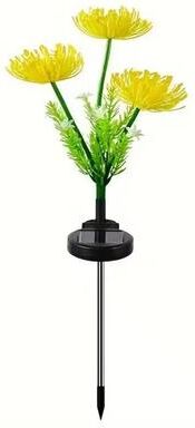 Inspired Living SolarGlow Solar Flower Lights Decorative Outdoor LED Garden Lights yellow 2pcs