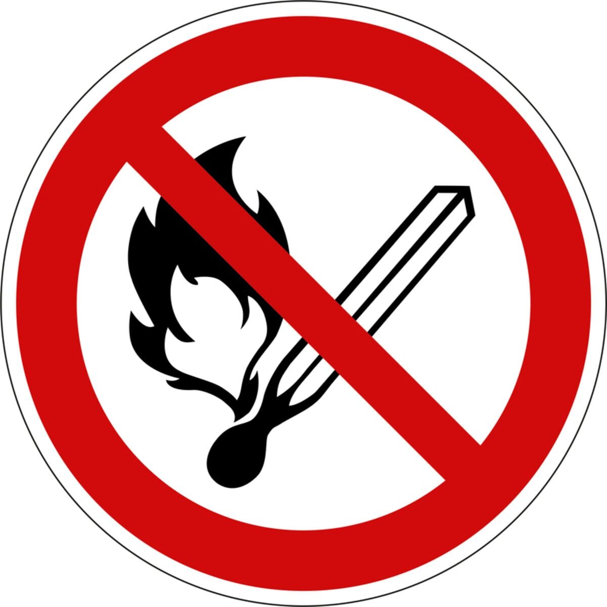 Eichner Verbotsschild Feuer, offenes Licht und Rauchen verboten (9225-10030-010)