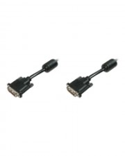 DIGITUS DVI-Kabel Dual Link DVI-D M M 3 m Flügelschrauben Schwarz (AK-320101-030-S)