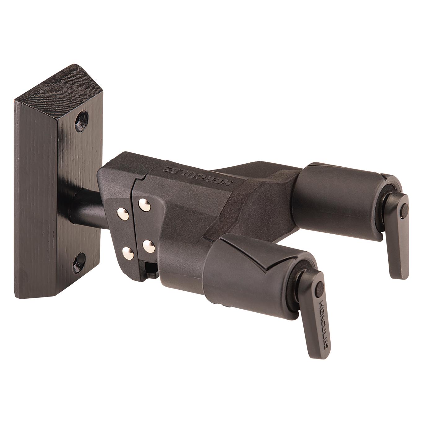 Hercules GSP38WBK PLUS Gitarrenwandhalter (Bass, E-Gitarre, Gitarre, Mandolin, Ukulele) (GSP38WBK+)