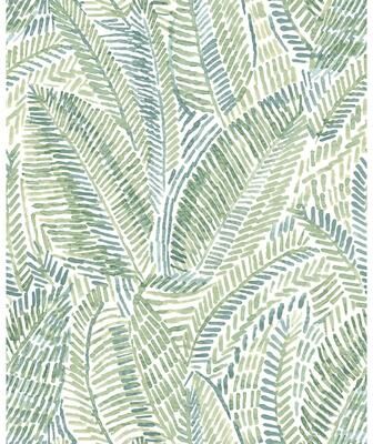 A-Street Prints Fildia Green Botanical Wallpaper