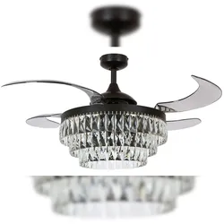 Deckenventilator Fanaway Veil Schwarz mit Licht 122