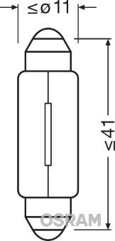 Osram Glühlampe, Türleuchte 6411