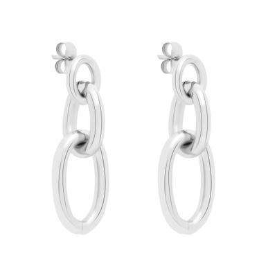 Paar Ohrhänger TAMARIS "Elegant Chunky", silber (edelstahlfarben), Ohrringe, Damen, Edelstahl