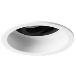 Brumberg 45000550 Einbaumodul rund, weiss struktur / schwarz struktur, Durchmesser: 105 mm, Decke