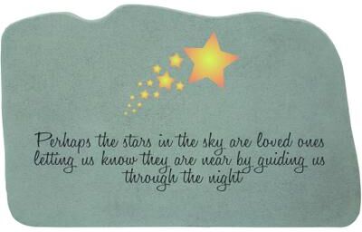 Perhaps The Stars Garden Memorial Accent Stone by Kay Berry in Grey