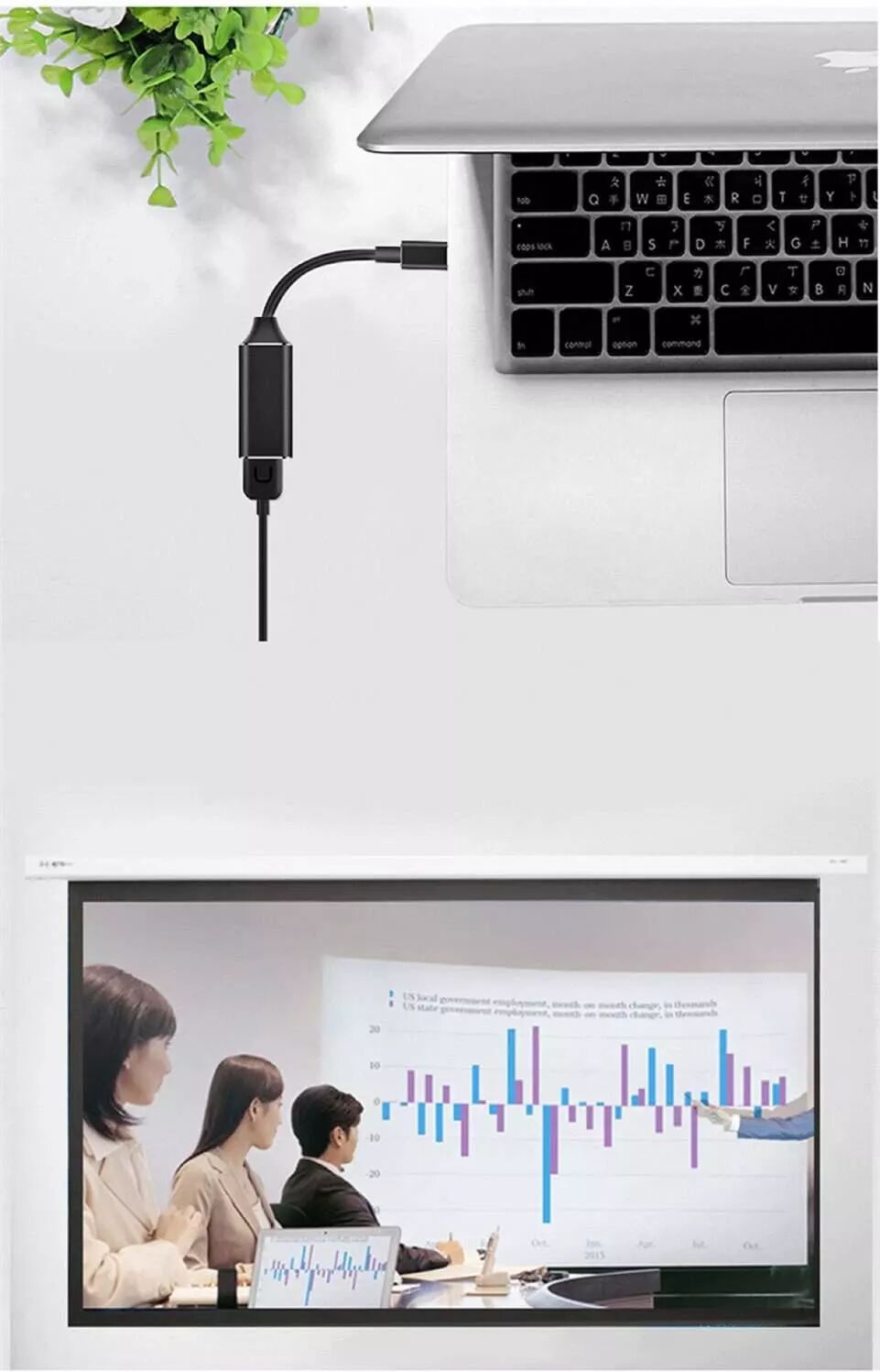 INF Adaptateur USB-C vers HDMI 4K - 20 cm