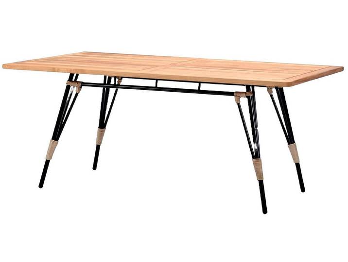 Xlmoebel Esstisch Brauner Rattan-Esstisch im modernen Design mit rechteckiger Form (Tisch), Hergestellt in Europa