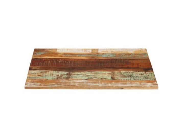 HGPOTUY Tischplatte Rechteckig 70x80 cm 15-16 mm Altholz Massiv Ersatz-Tischplatte, wiederverwertetes Holz, 2 separate Teile, rustikaler Charme, individuelle Maserung