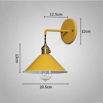 Useful Little Things Nordic Colorful Macaron LED Wall Lamp Sconce For Bedroom, Nursery, Stairs, And Aisle yellow w o Bulb