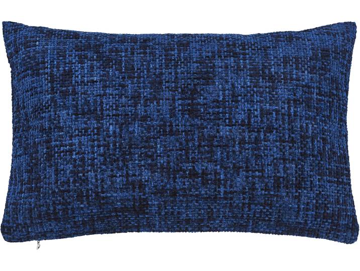 Dekokissen DONE. Twist , blau (dunkelblau, meliert), B:40cm H:1cm L:60cm, Polyester, Dekokissen_Sitzkissen_Kissenhüllen, Dekokissen, Geflochtene Optik