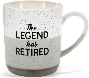 Collections Etc The Legend Has Retired Speckled Design Mug, 15 oz. - 5 x 4 x 3.5