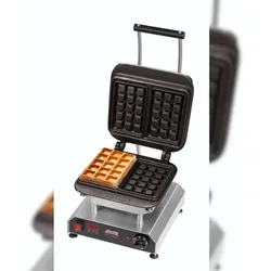 Neumärker® Waffeleisen Thermocook® inkl. Brüsseler Waffel Wechselplatten (Gusseisen)