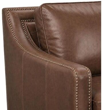 Essex Top Grain Leather Upholstered Vintage Sofa